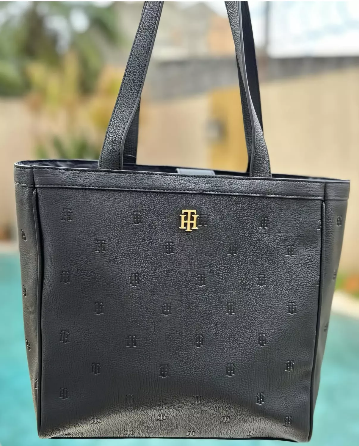 Tommy Hilfiger Monogram Tote Bag (Navy Blue)