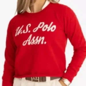 U.S. POLO PULLOVER VIBRANT RED