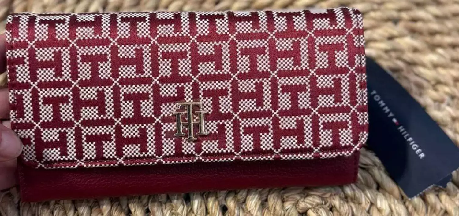 Tommy Hilfiger Wallet fabric dark Red