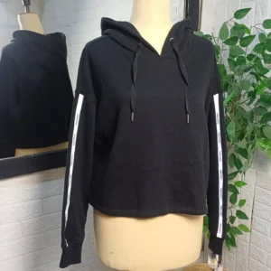 Calvin Klein sweatshirt cropped hoodie black