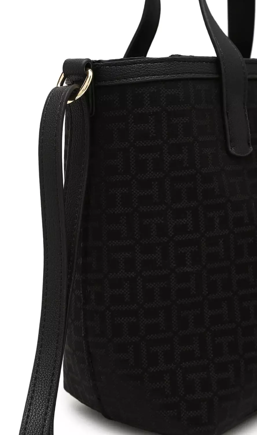 Tommy Hilfiger monogram tote bag classic black