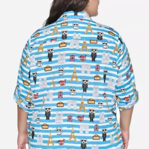 Karl Lagerfeld Paris Striped Graphic Shirt