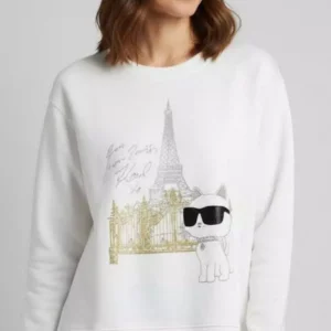 KARL Lagerfeld Paris Sweatshirt featuring a classic Parisian _inspired theme