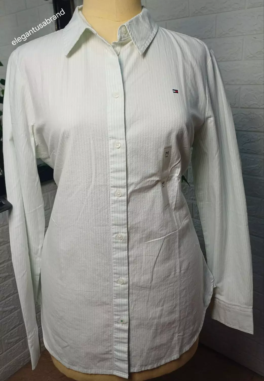 Tommy Hilfiger Mint Striped Shirt