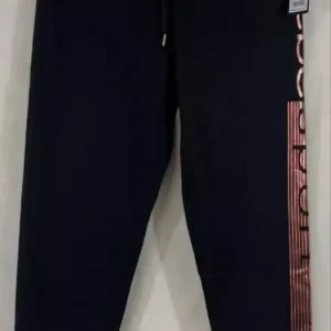 BEBE black sweatpants with pink design