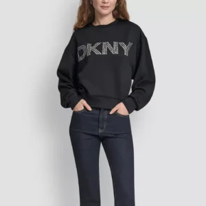 Dkny Rhinestone Logo Sweatshirt