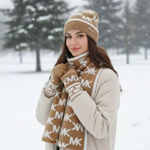 Michael Kors  A beanie hat and matching gloves