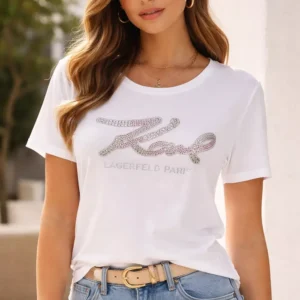 KARL Lagerfeld Paris Rhinestone Signature Tee