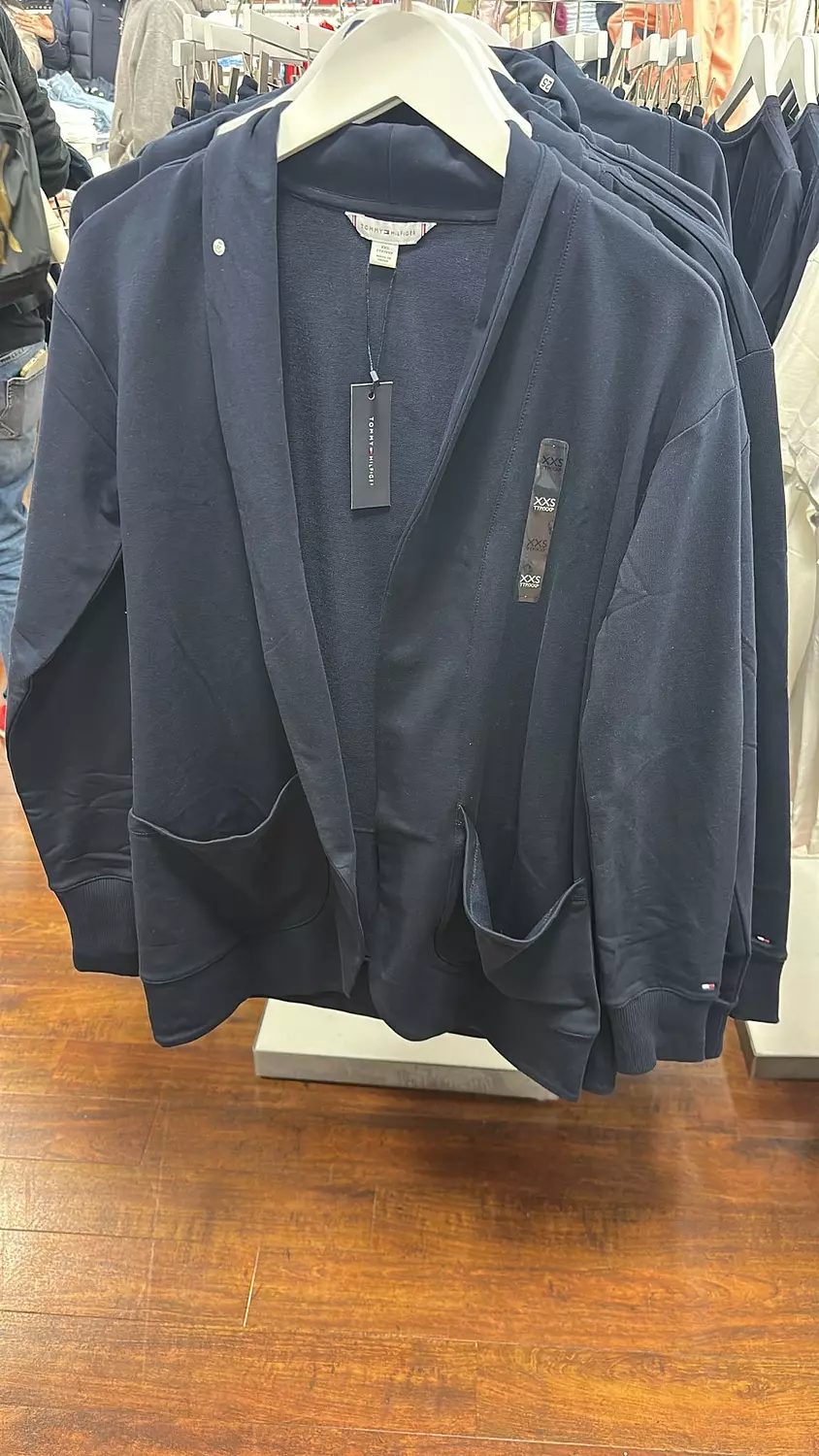 Tommy Hilfiger Women’s Open-Front Hoodie – Navy (Size XL)