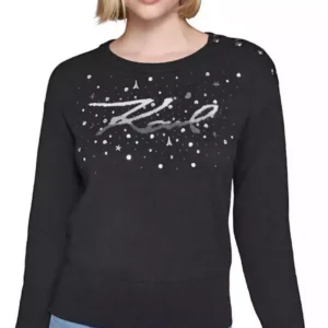 Pullover KARL LAGERFELD _black and silver