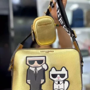 Metallic Karl & Choupette Crossbody