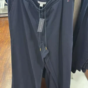 Tommy Hilfiger Women’s Navy Blue Wide-Leg Lounge Pants