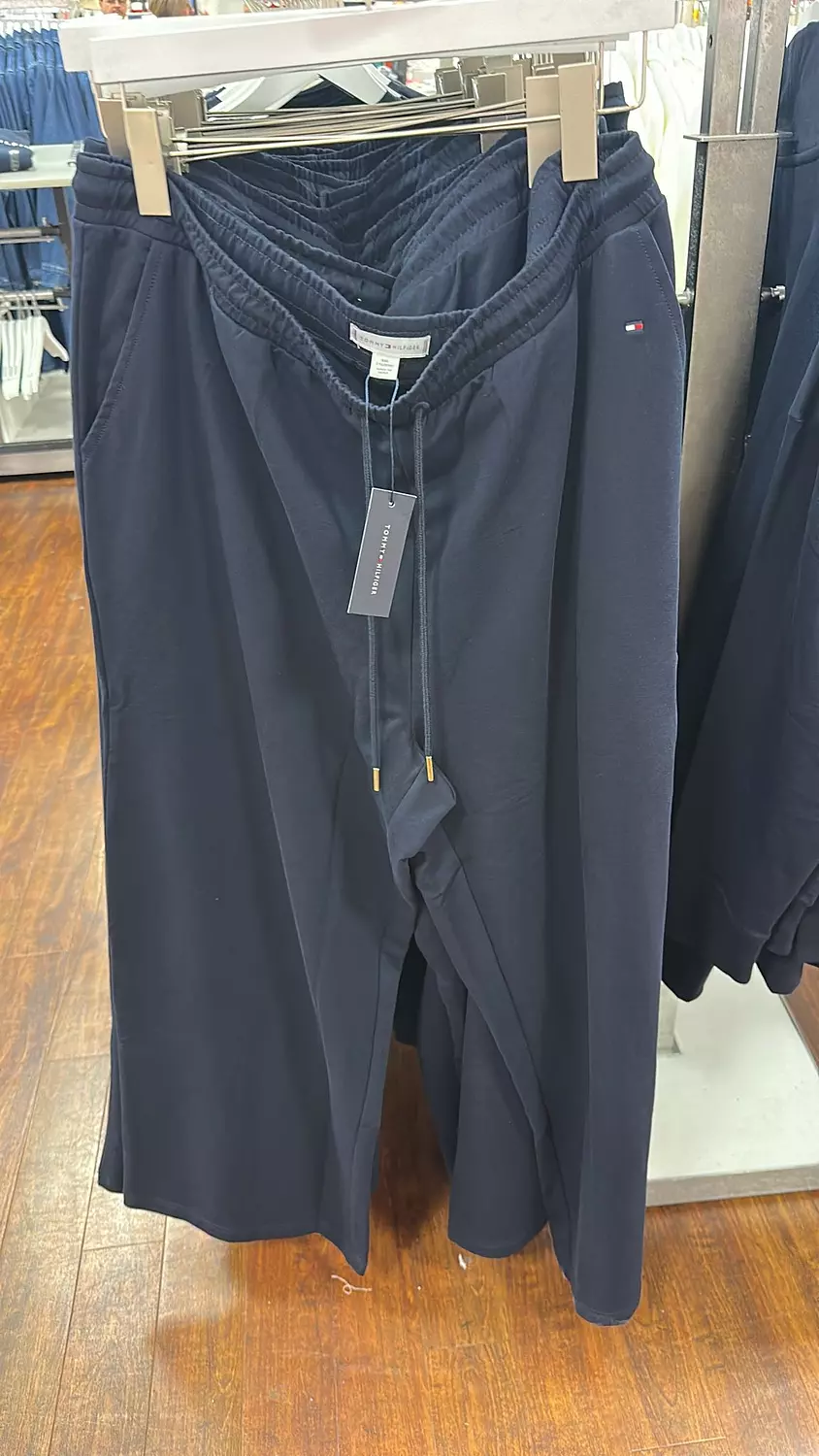Tommy Hilfiger Women’s Navy Blue Wide-Leg Lounge Pants