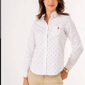 U.S.POLO ASSN women's long-sleeve button-down