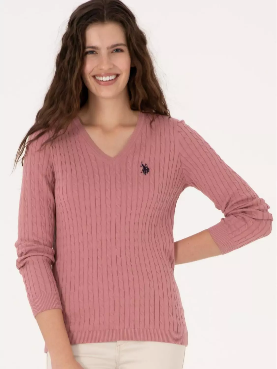 Pullover US polo dusty pink