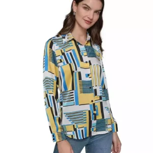 Karl Lagerfeld Paris – Geometric Print Button-Down