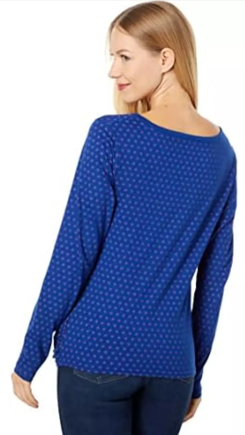 U.S. Polo Assn. Blue Floral Twist-Knot Top