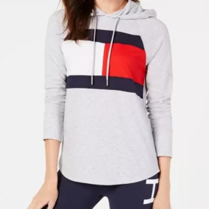 Tommy Hilfiger Women's Hoodie, featuring the brand's iconic block logo.
