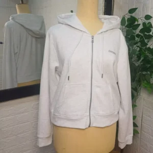 DKNY Full-Zip Hoodie light grey