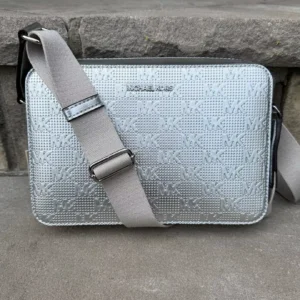 Michael Kors Metallic Silver Crossbody Bag – Original