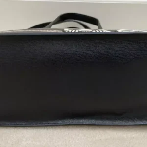 Karl Lagerfeld Paris™ Logo Black Leather Satchel Shoulder & Crossbody Bag