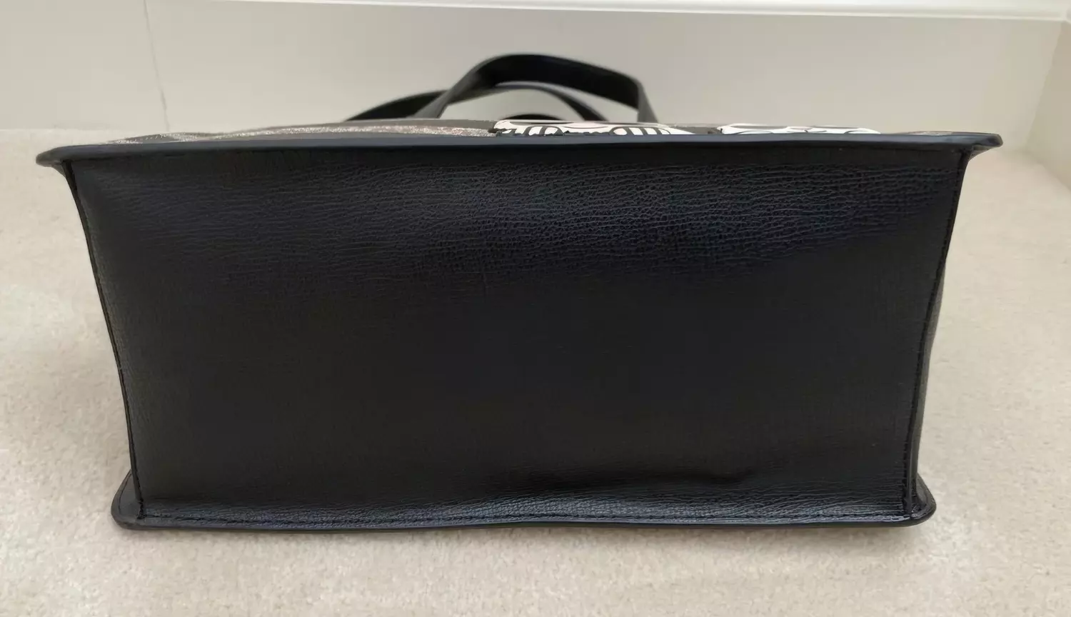 Karl Lagerfeld Paris™ Logo Black Leather Satchel Shoulder & Crossbody Bag