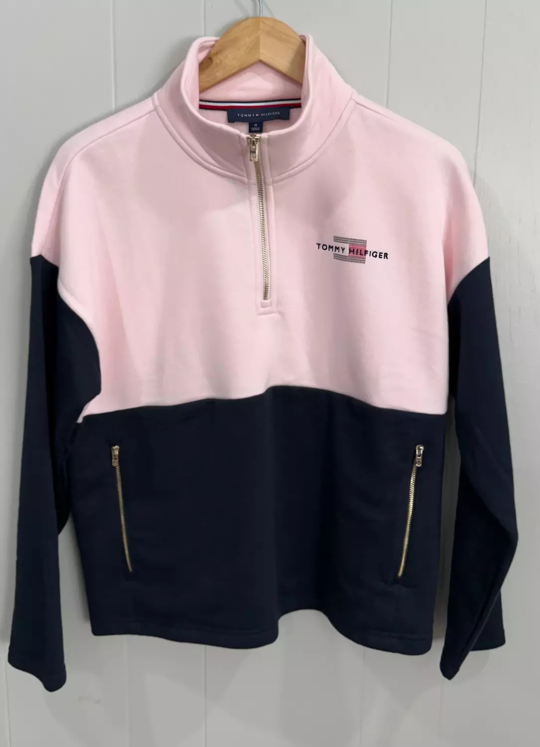 Tommy Hilfiger Color-Block Quarter-Zip Sweatshirt