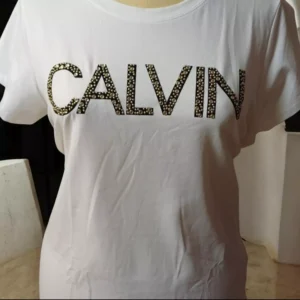 Studded "CALVIN" Logo Top