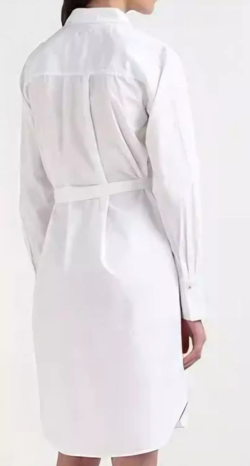 Tommy Hilfiger White Belted Shirt Dress