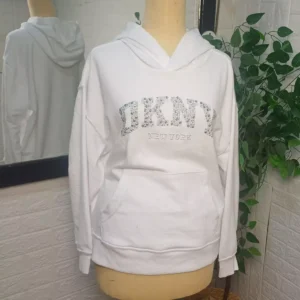 DKNY Rhinestone Logo Hoodie