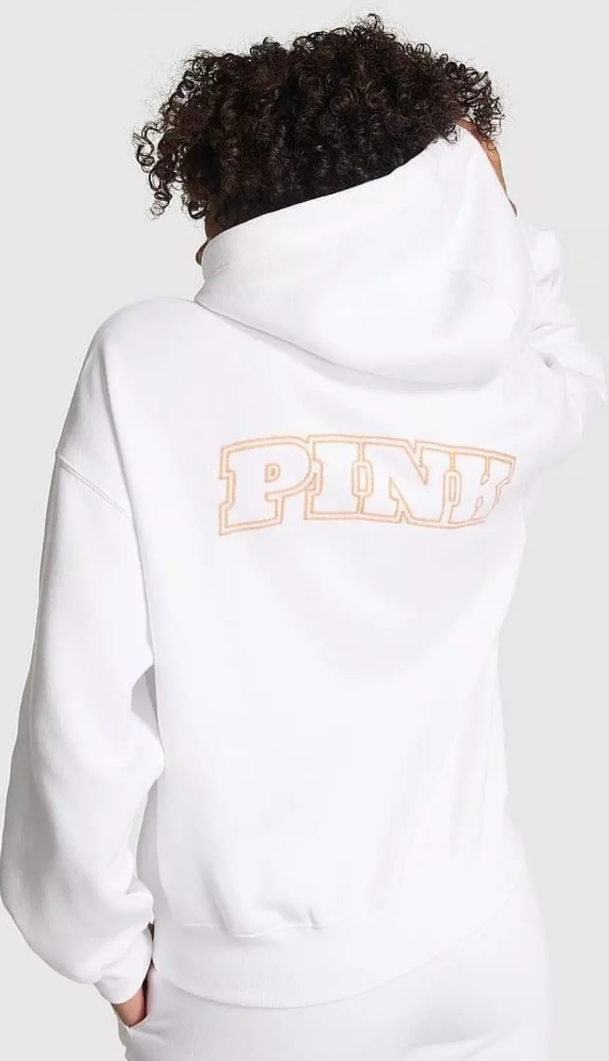 Classic Zip-up hoodie Solid white