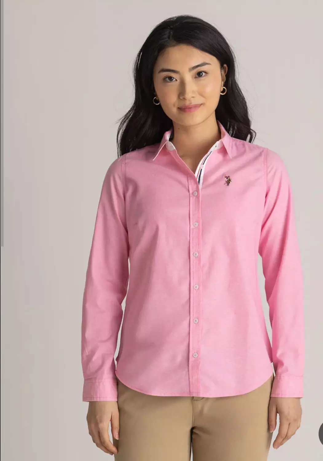 U.S. Polo Assn. Women’s Classic Oxford Shirt - Pink