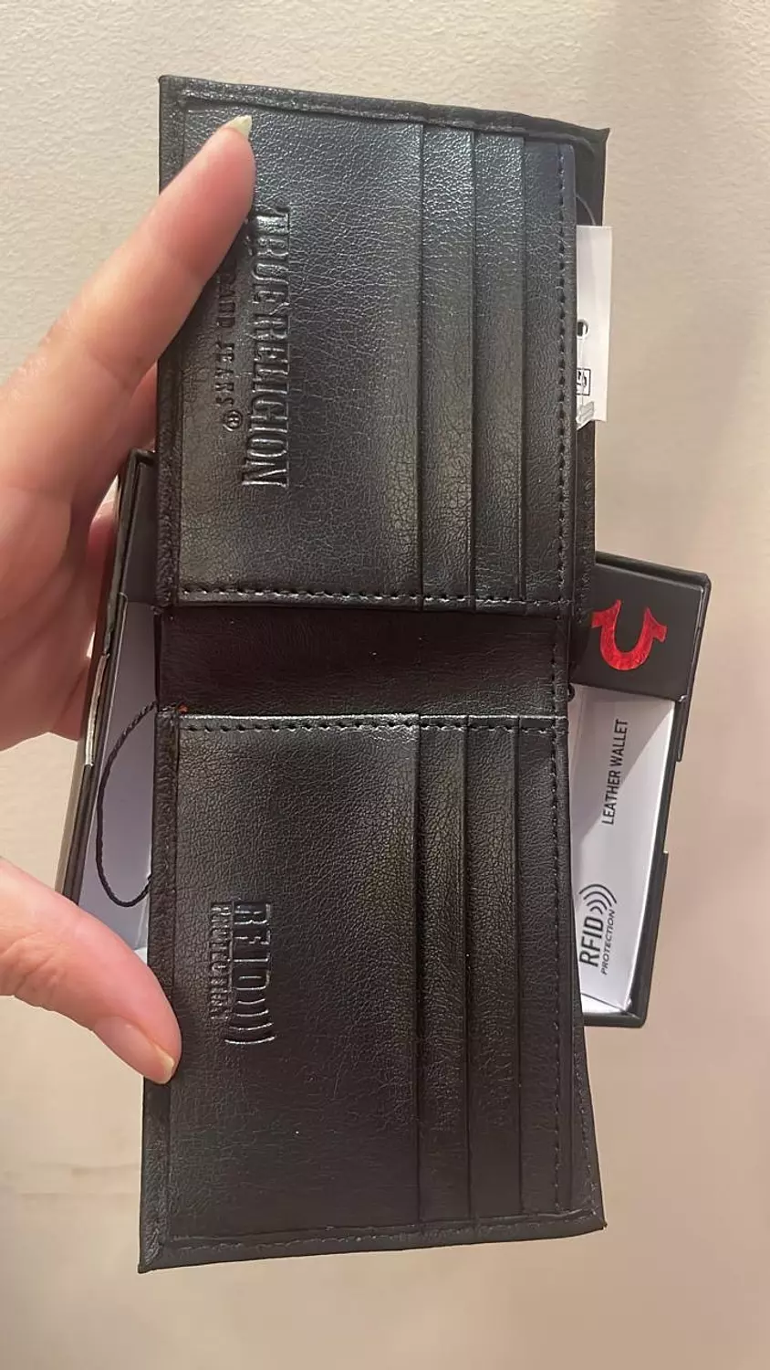 True Religion Black Leather Wallet – Men’s Collection