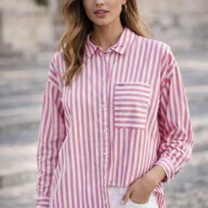 Tommy Hilfiger pink oversized shirt