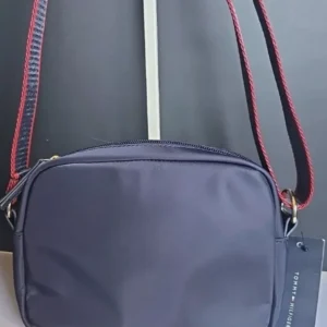 Tommy Hilfiger Crossbody Bag Atow -tone color navy blue and red fabric