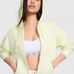 PINK Full-Zip Hoodie mint green