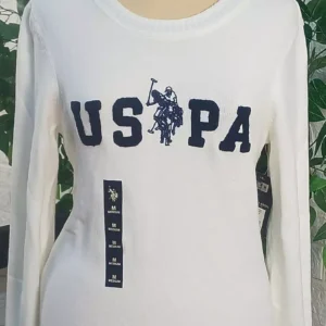 A classic crew-neck U.S. Polo Assn. Women’s Sweater