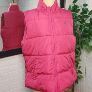 U.S. Polo Assn. Puffer Vest Fuchsia