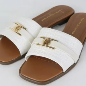 Tommy Hilfiger Women’s Logo Sandals – White