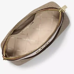 Michael Kors  Jet Set Travel Medium Color-Block Signature logo Dome Crossbody Bag.