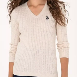 U.s.polo white ,V-neck