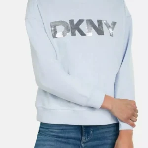 DKNY Women's Sequin Logo Sweatshirt