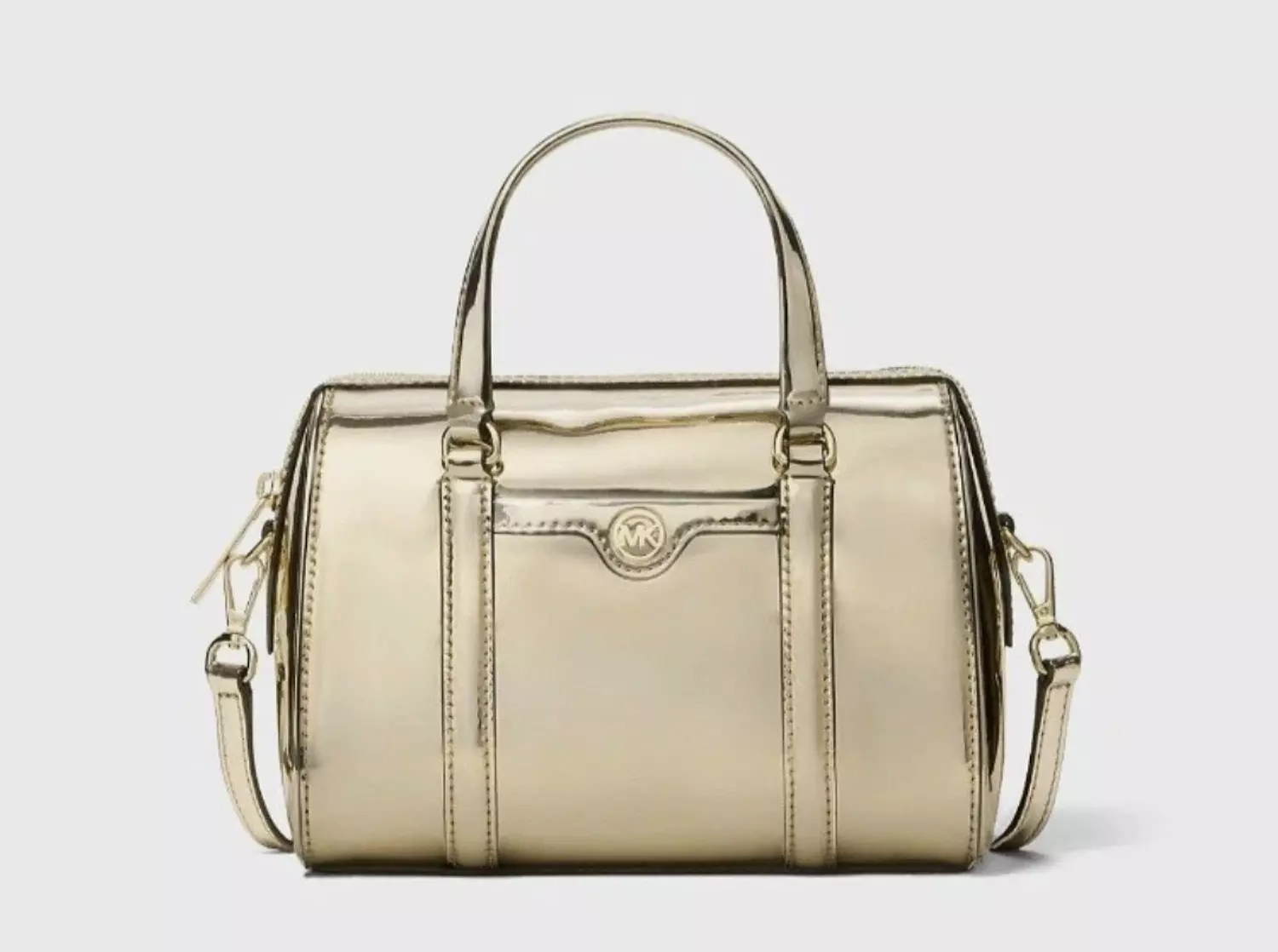 Michael Kors Metallic Satchel - Gold