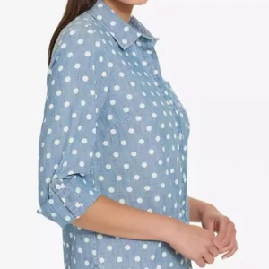 Tommy Hilfiger Polka Dot Denim Shirt