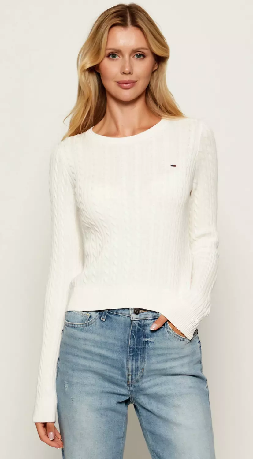 Tommy Hilfiger women’s cable-knit sweater