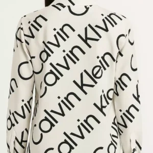 Calvin Klein Allover Logo Button-Down