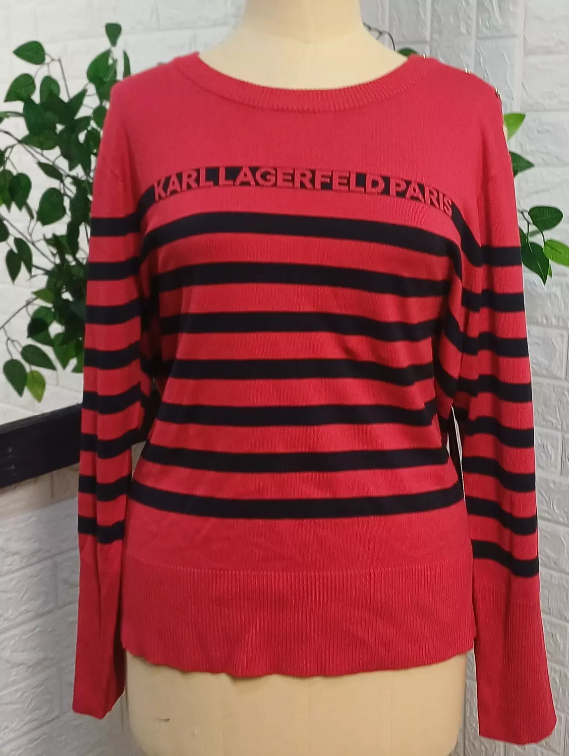 Karl Lagerfeld Paris Striped Sweater - Image 2