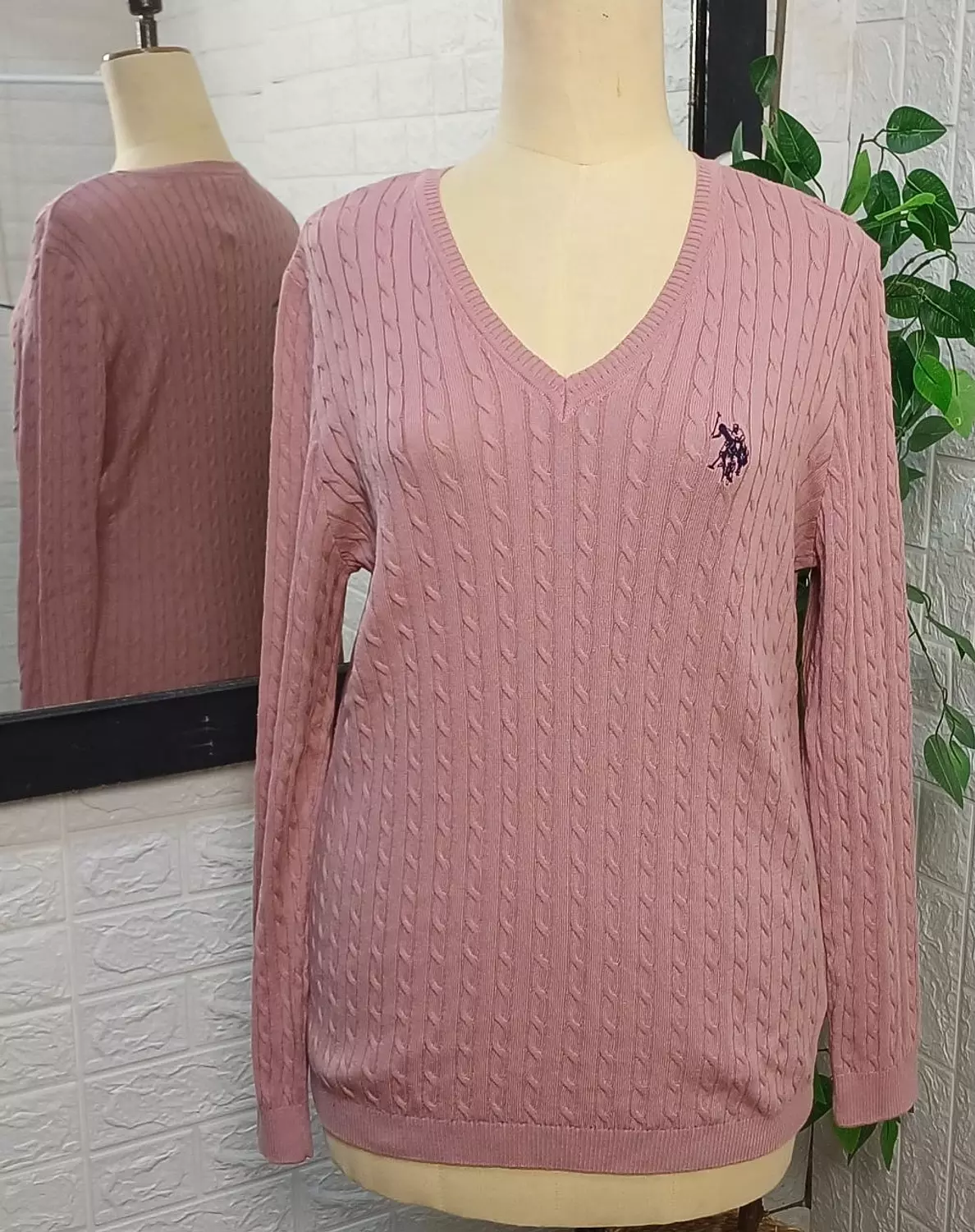 Pullover US polo dusty pink - Image 2