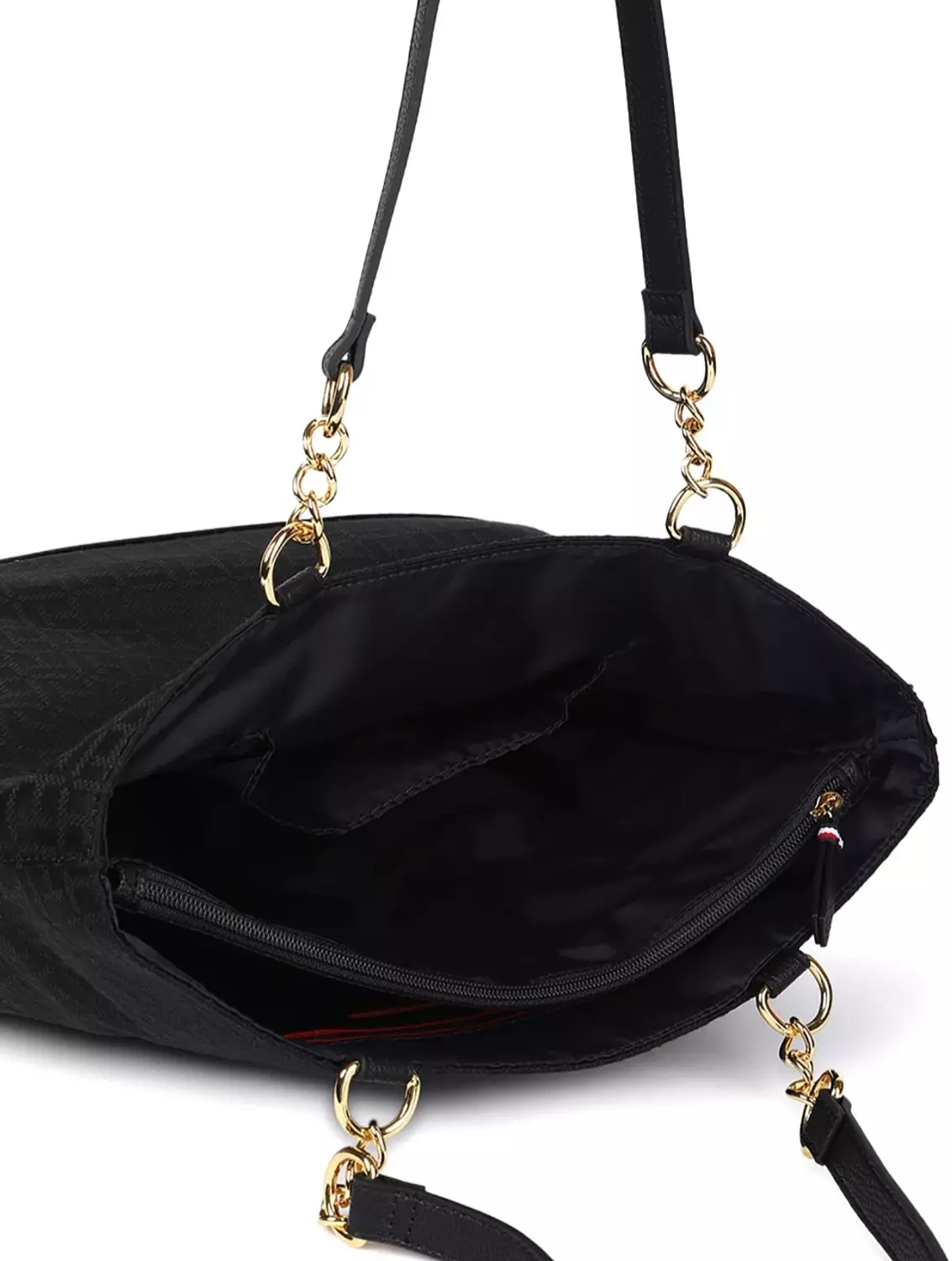 Tommy Hilfiger Signature Monogram Tote Bag _Black - Image 2