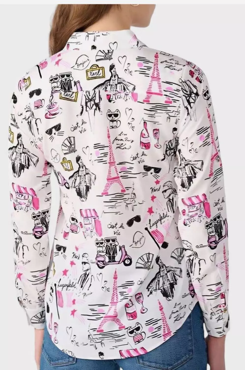 KARL Lagerfeld Paris button-down shirt Chiffon - Image 2
